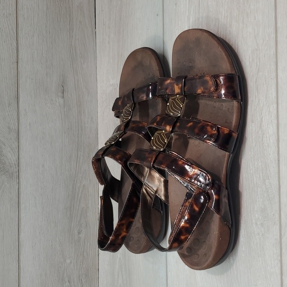 Vionic Women Amber Tortoise  Hook&loop Sandals shoes sz 8 - Picture 3 of 13